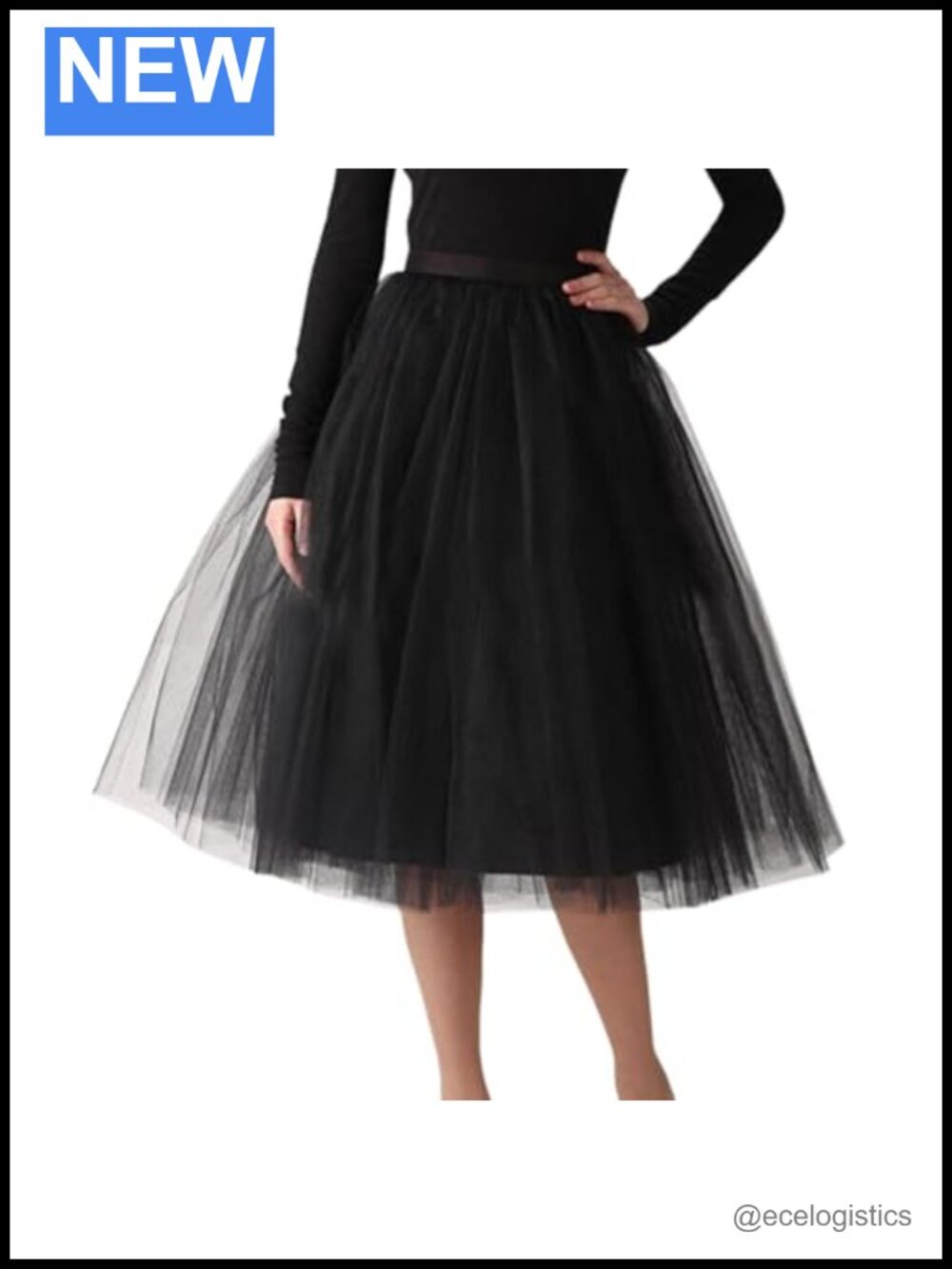 Women's A-Line Tulle Skirt Elastic Waist Petticoat Bridesmaid Tutu